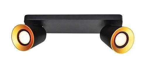 Спот GTV ELLI 2хGU10 IP20 Черный (00000036368)