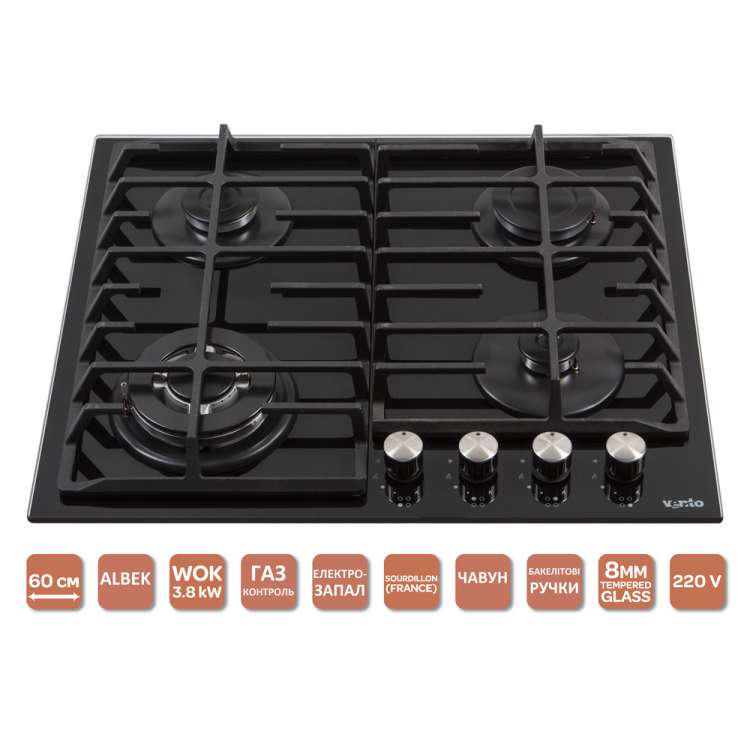 Варильна поверхня Ventolux HG640-TA3G CEST BK (5948) - фото 2
