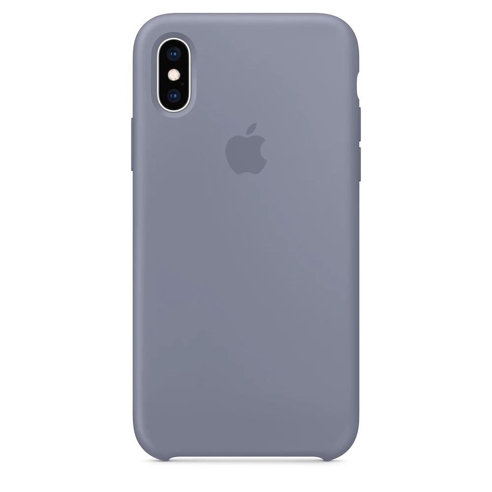 Силіконовий чохол Накладка Silicone Case для iPhone X/XS Lavender Gray