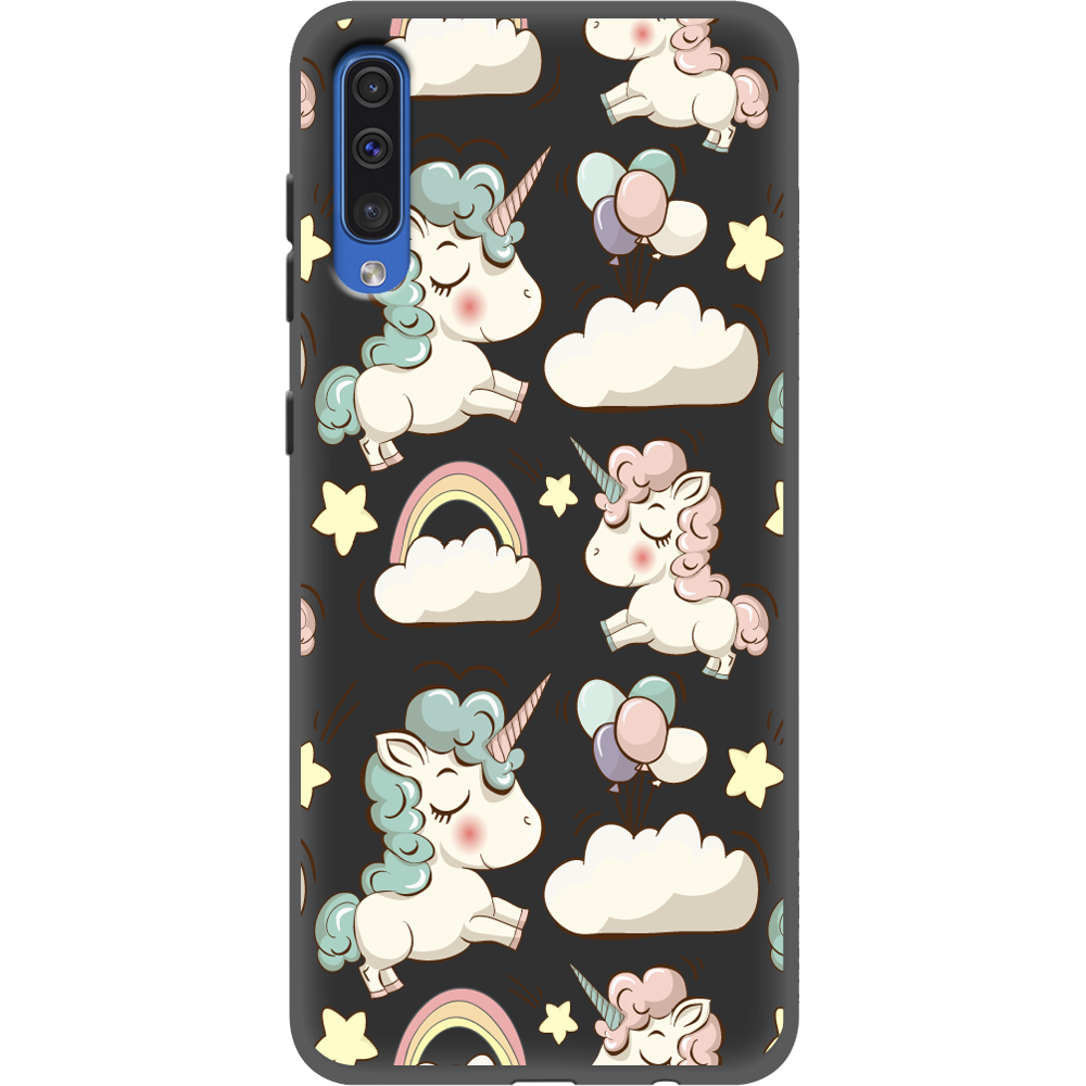 Чехол Boxface Samsung A505 Galaxy A50 Unicorns Черный силикон (36417-cc2-36628)