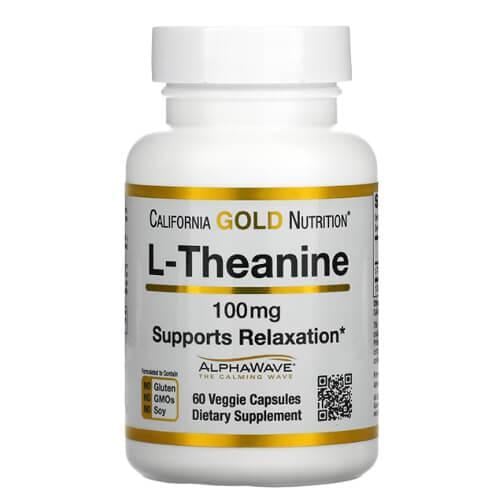 Теанін California Gold Nutrition L-Theanine 100 мг 60 капс. (CGN-01243)