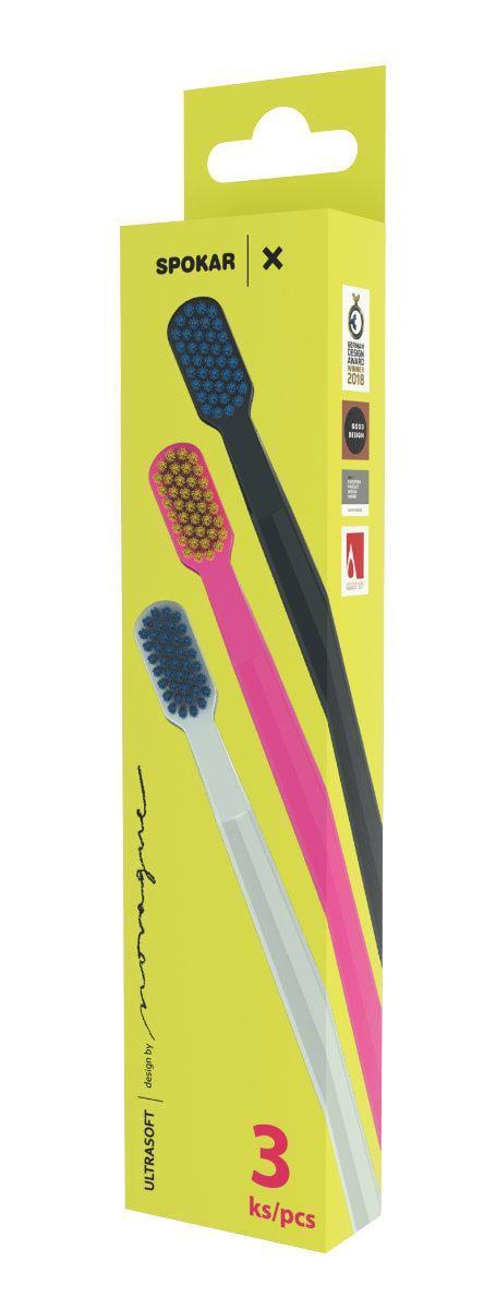 Набор зубных щеток Spokar X 5500 Ultrasoft 3 шт. (6804)