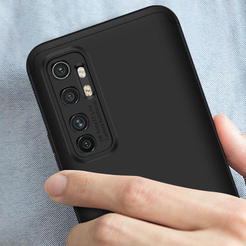 Пластиковая накладка GKK LikGus 360 градусов (opp) для Xiaomi Mi Note 10 Lite Черный - фото 2