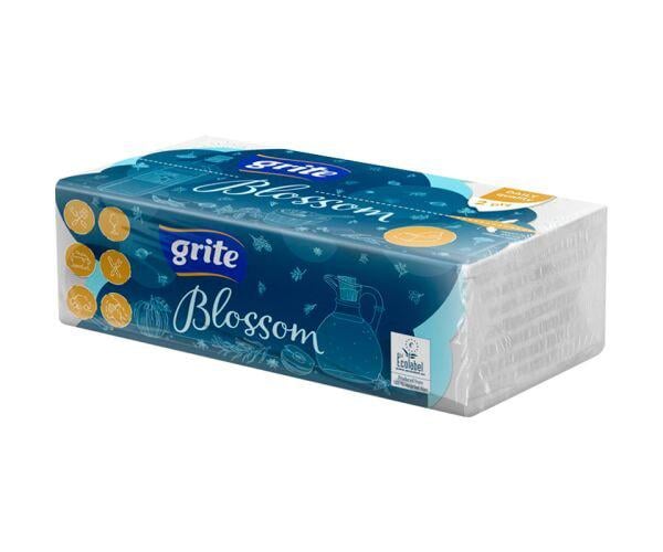 Бумажные полотенца GRITE Blossom двухслойные 120 листов V-складка 220х230 мм Белый (18436)