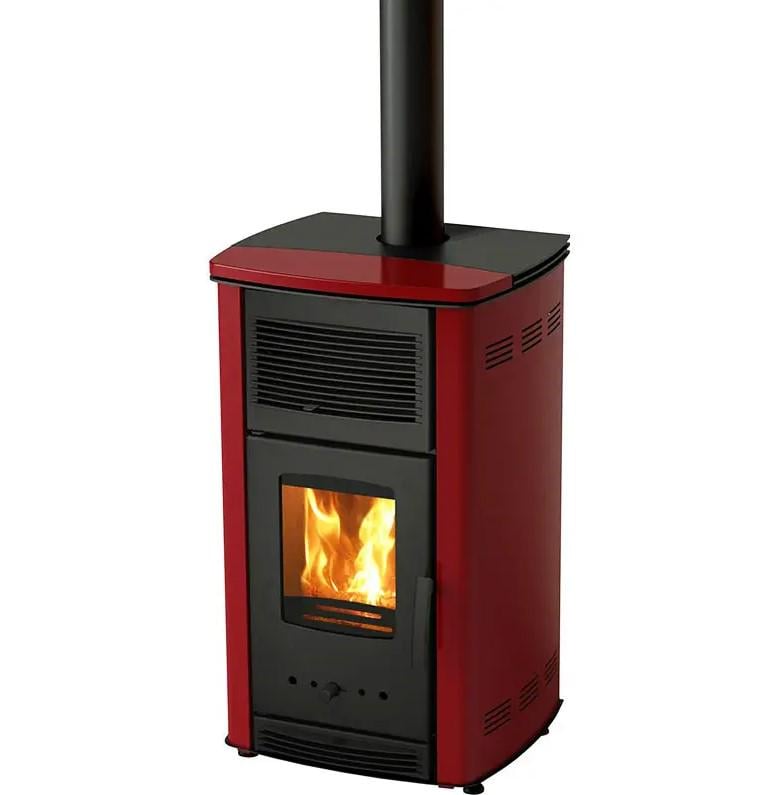 Печь-камин для небольшого загородного дома MBS ELIT 8,6 кВт Бордовый (CNT00001364)