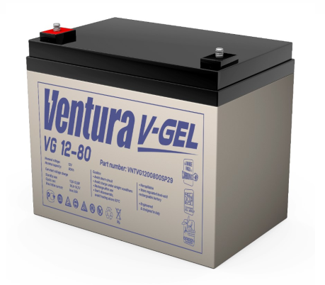 Акумулятор гелевий Ventura VG 12-80 12 V 80 Ah Сірий (12978980)