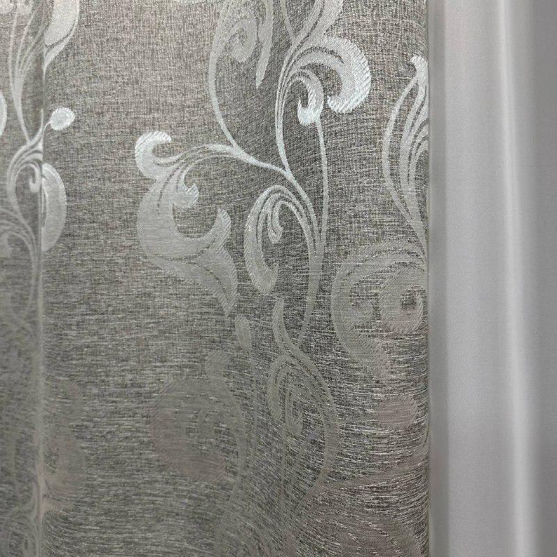 Штори Toscana жаккардові 1,5х2,7 м 2 шт. Сірий - фото 5