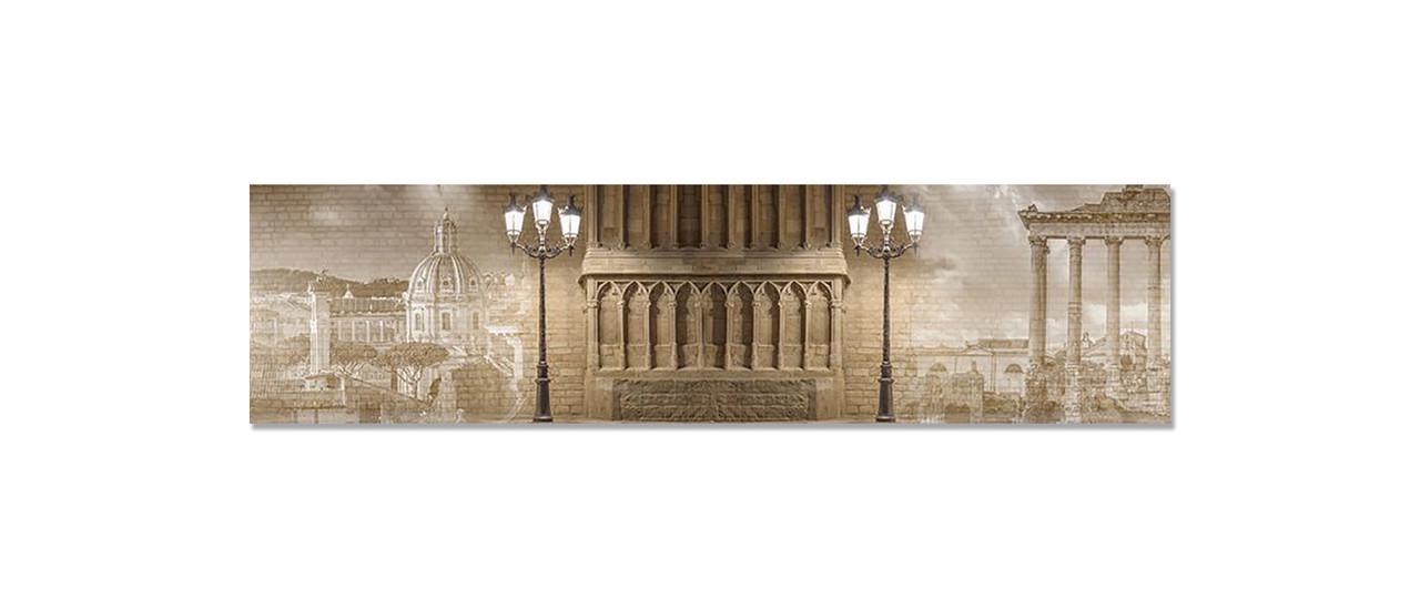 Кухонный фартук Античность из самоклеющейся виниловой пленки 65х250 см Бежевый