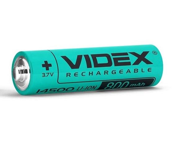 Акумулятор літій-іонний Videx 14500 без захисту 800 mAh (23810/14500 800mAh)