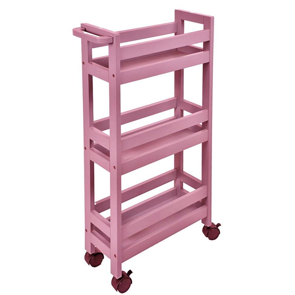 Этажерка для ванной из дерева на колесиках Гладира Барби (АБТ-007350)