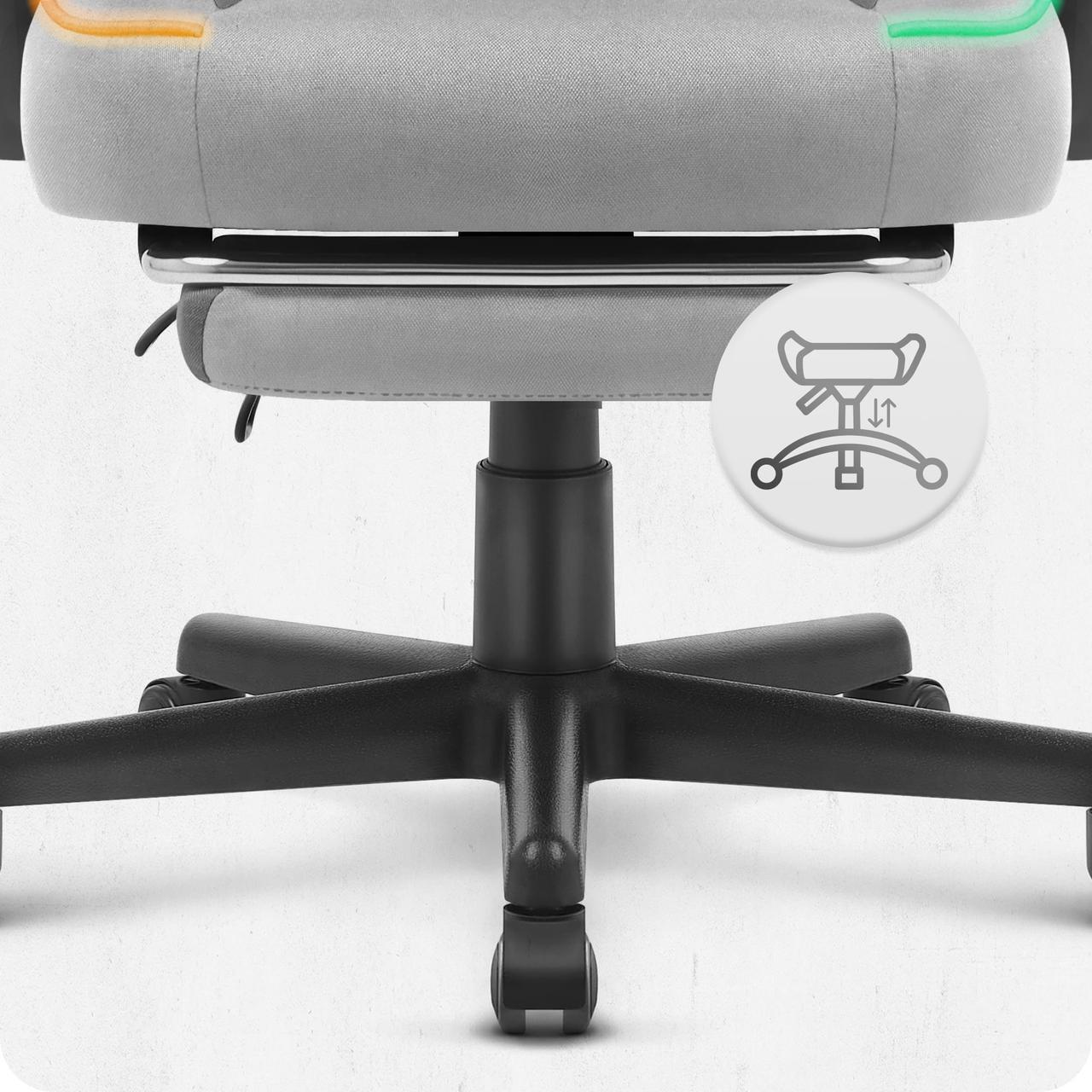 Геймерське крісло Cabro C502 LED тканина Grey (5907196011290) - фото 7 Геймерське крісло Cabro C502 LED тканина Grey (5907196011290) - фото 7