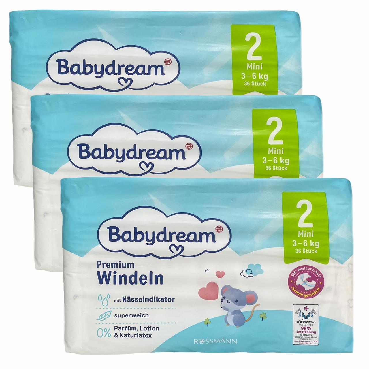 Підгузки Babydream Premium 2 3-6 кг 108 шт. (2734368711) - фото 1