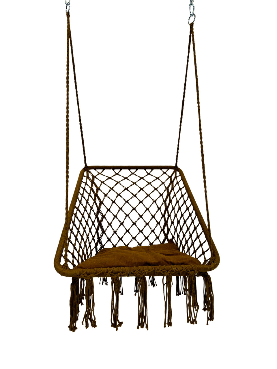 Кресло-качели садовые WCG с подушкой Коричневый (QNSW03BR) - фото 5