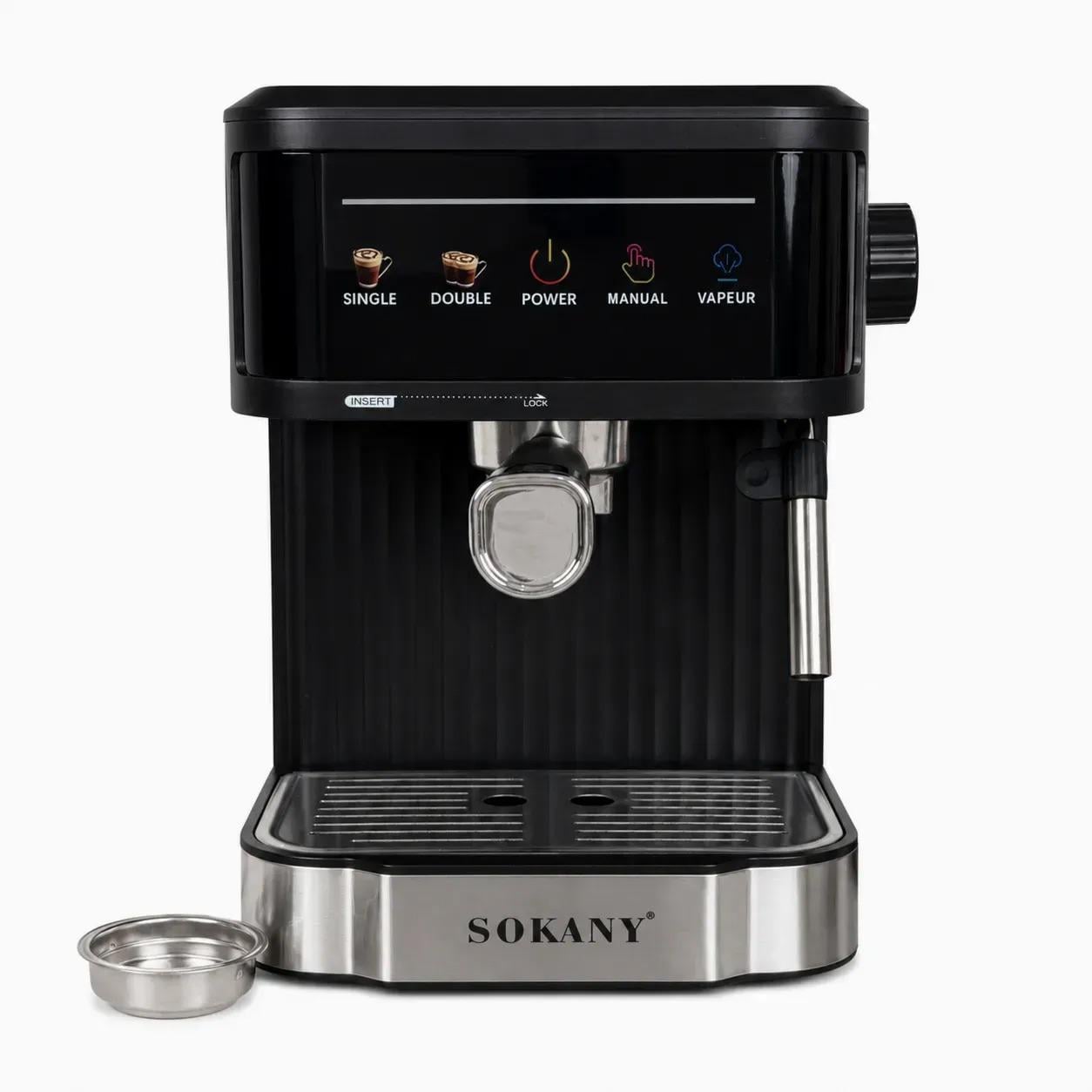 Кофеварка рожковая Sokany SK-04025 850 Вт 20 бар с капучинатором 1,8 л