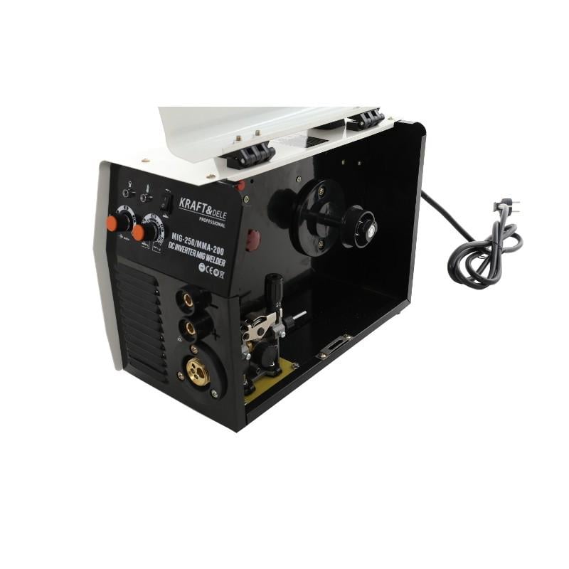 Зварювальний апарат інверторний Kraft&Dele KD1849 MIG MMA 250A з захисним екраном (DWK_KD1849) - фото 8 Зварювальний апарат інверторний Kraft&Dele KD1849 MIG MMA 250A з захисним екраном (DWK_KD1849) - фото 8