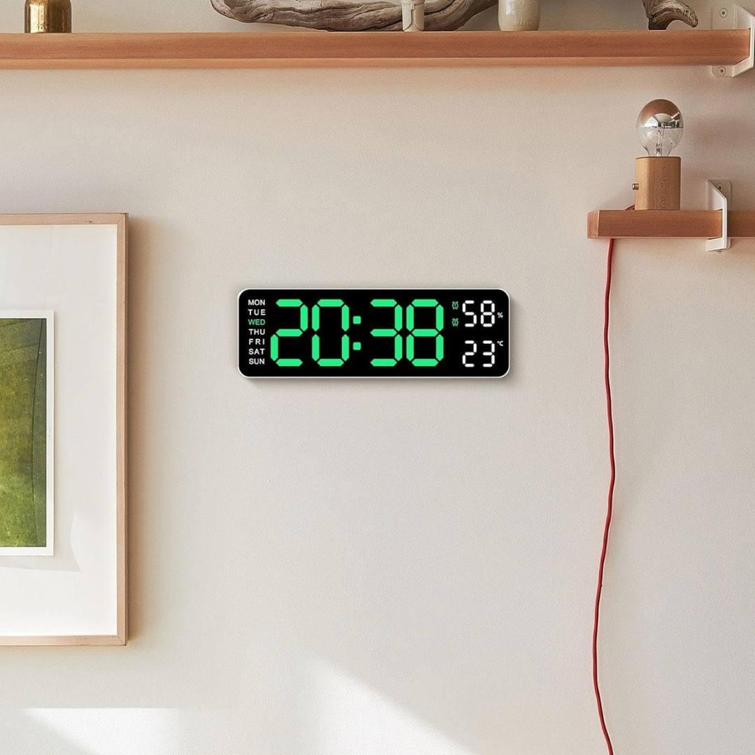 Годинник настільний/настінний електронний Bodasan з зеленими LED цифрами з термометром і будильником (CL01) - фото 9 Годинник настільний/настінний електронний Bodasan з зеленими LED цифрами з термометром і будильником (CL01) - фото 9