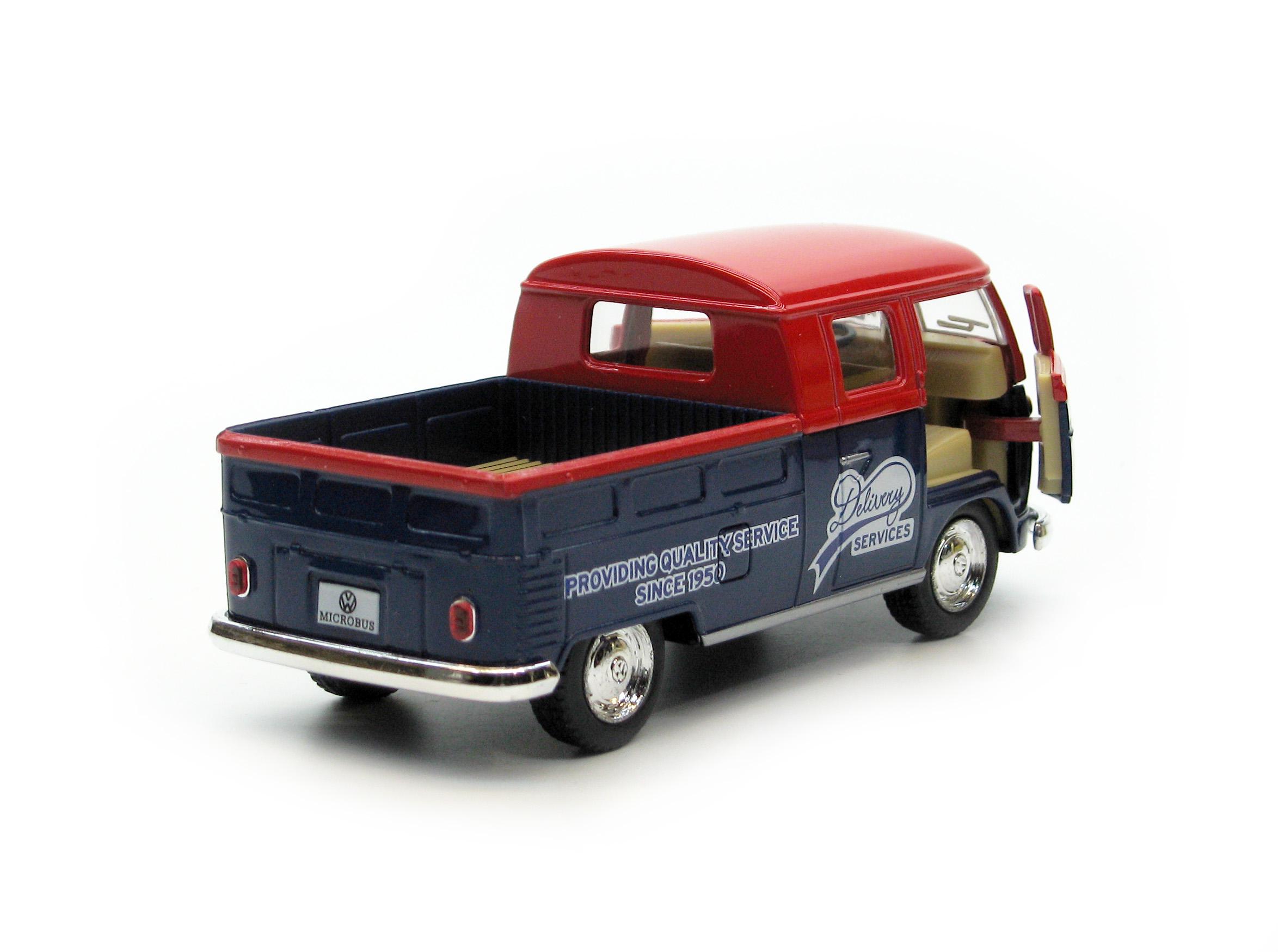Машина металева KT5396W Volkswagen Bus Double Cab Pickup Delivery 1963 - фото 5