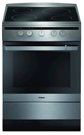 Плита электрическая Hansa FCCX64000, Silver, варочная поверхность с духовкой, механическое, стеклокерамика, 4 электрических конфорки, объем духовки 69 л, верхний нагрев, нижний нагрев, освещение, 85x60x60 см