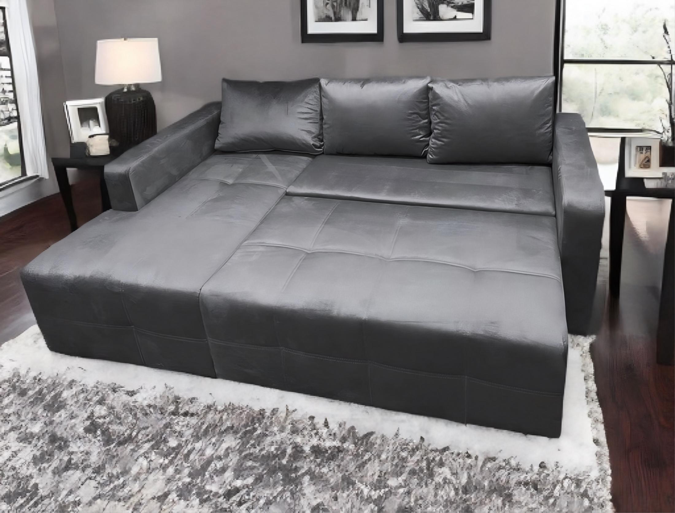 Диван угловой левый RidneTut Norman Alaska 93 еврокнижка 230х155 см Серый (43410102-93) - фото 4