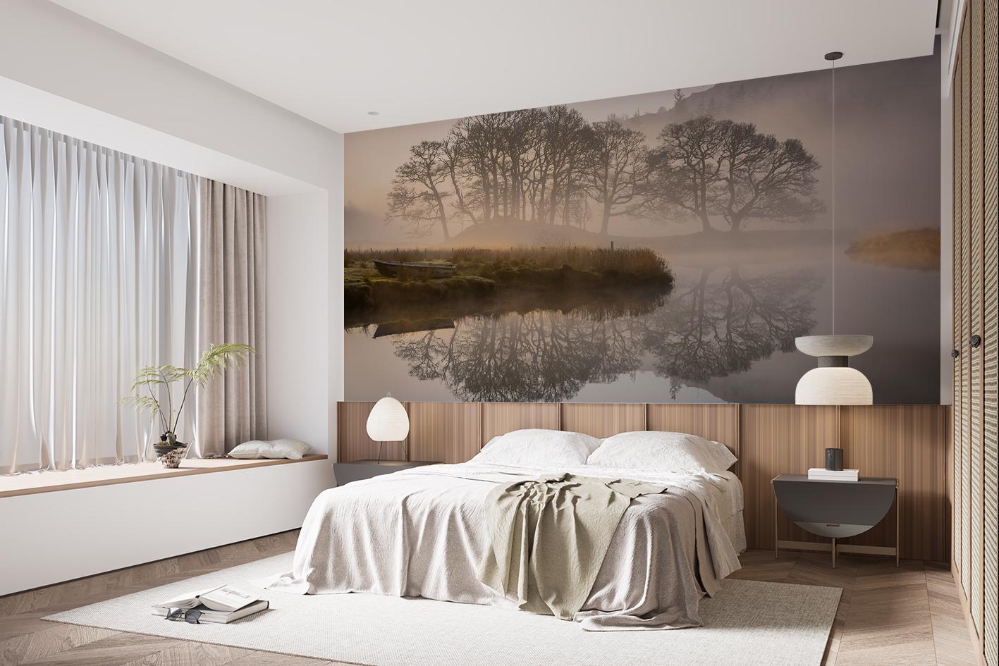 Фотообои флизелиновые Upstream Туман над озером 180х120 см (S5NTR-118/2) - фото 2