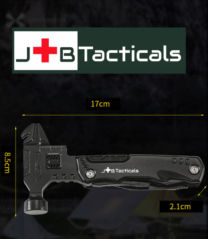 Мультитул JB Tacticals Французький ключ 20в1 Чорний - фото 10