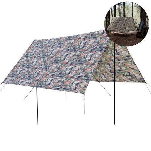Туристический тент со стойками и оттяжками Tribe UTRT-104 3,0х3,0 м Камуфляж - фото 2