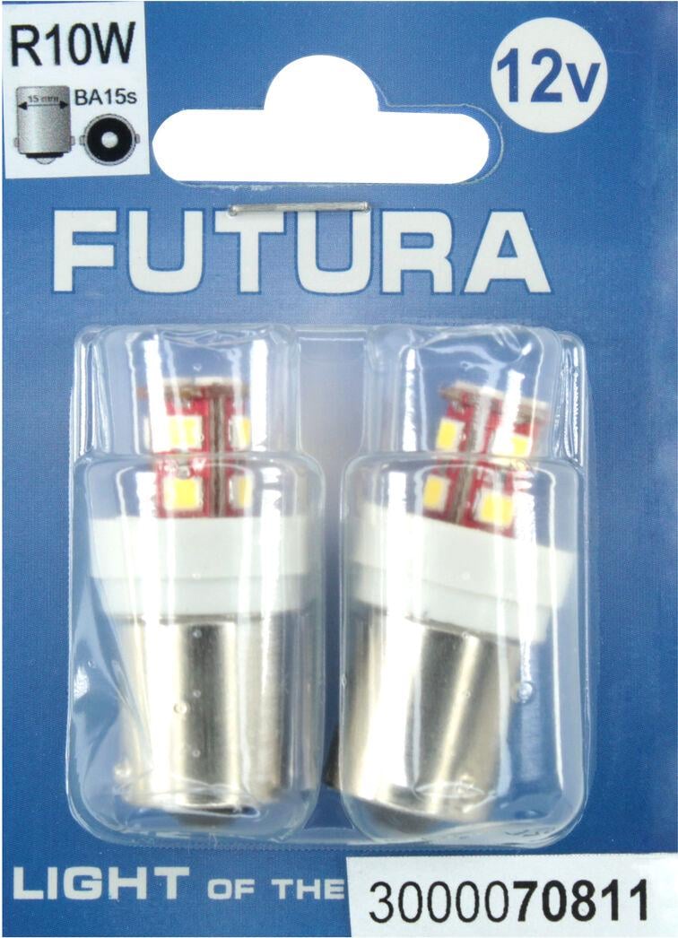 Лампочка FUTURA Груша LED SMD 12V 12 диодов R10W BA15s 2 шт. 95Lm Белый