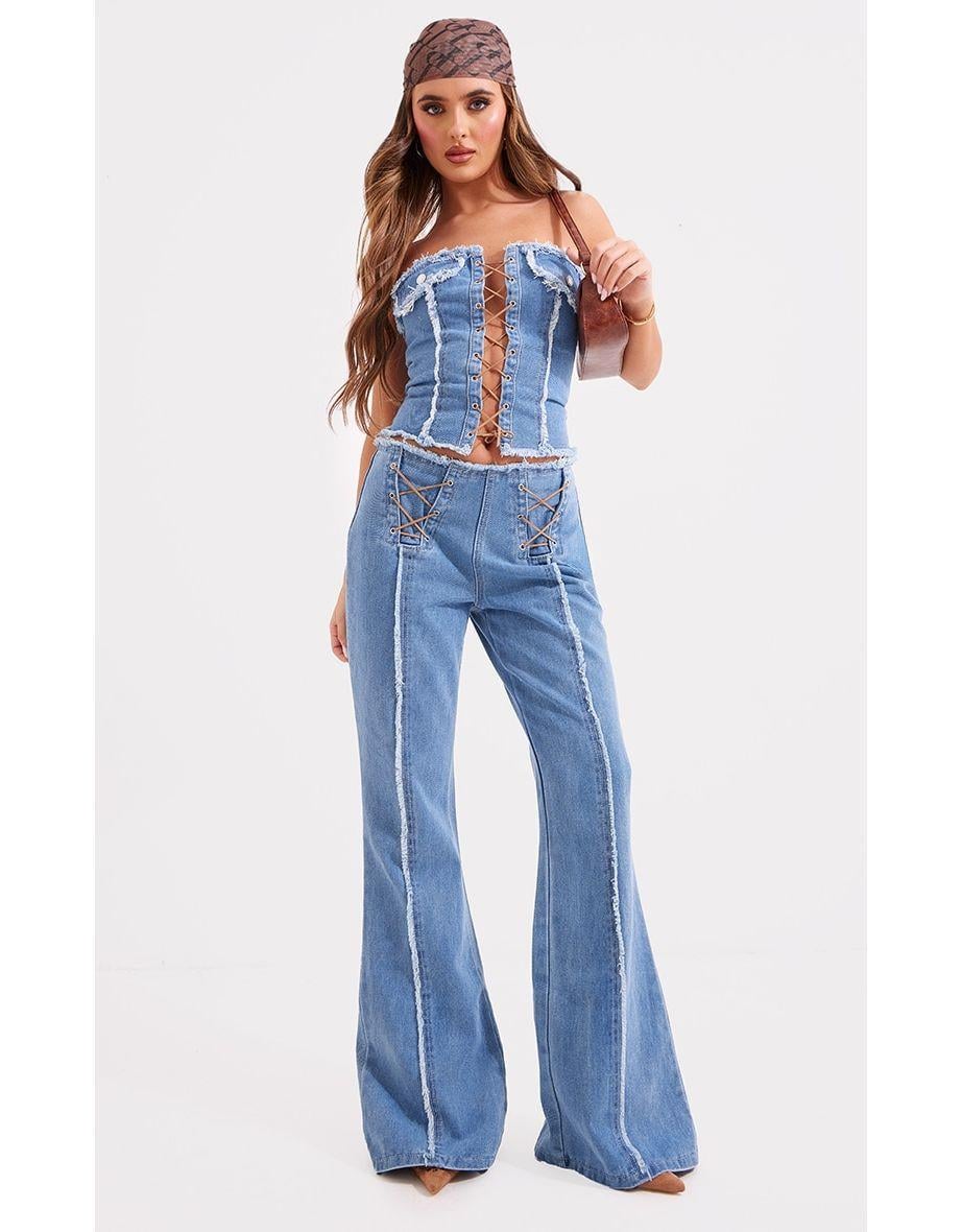 Топ Pretty Little Thing CNH6072 р. 40 Голубой (3331109412152)