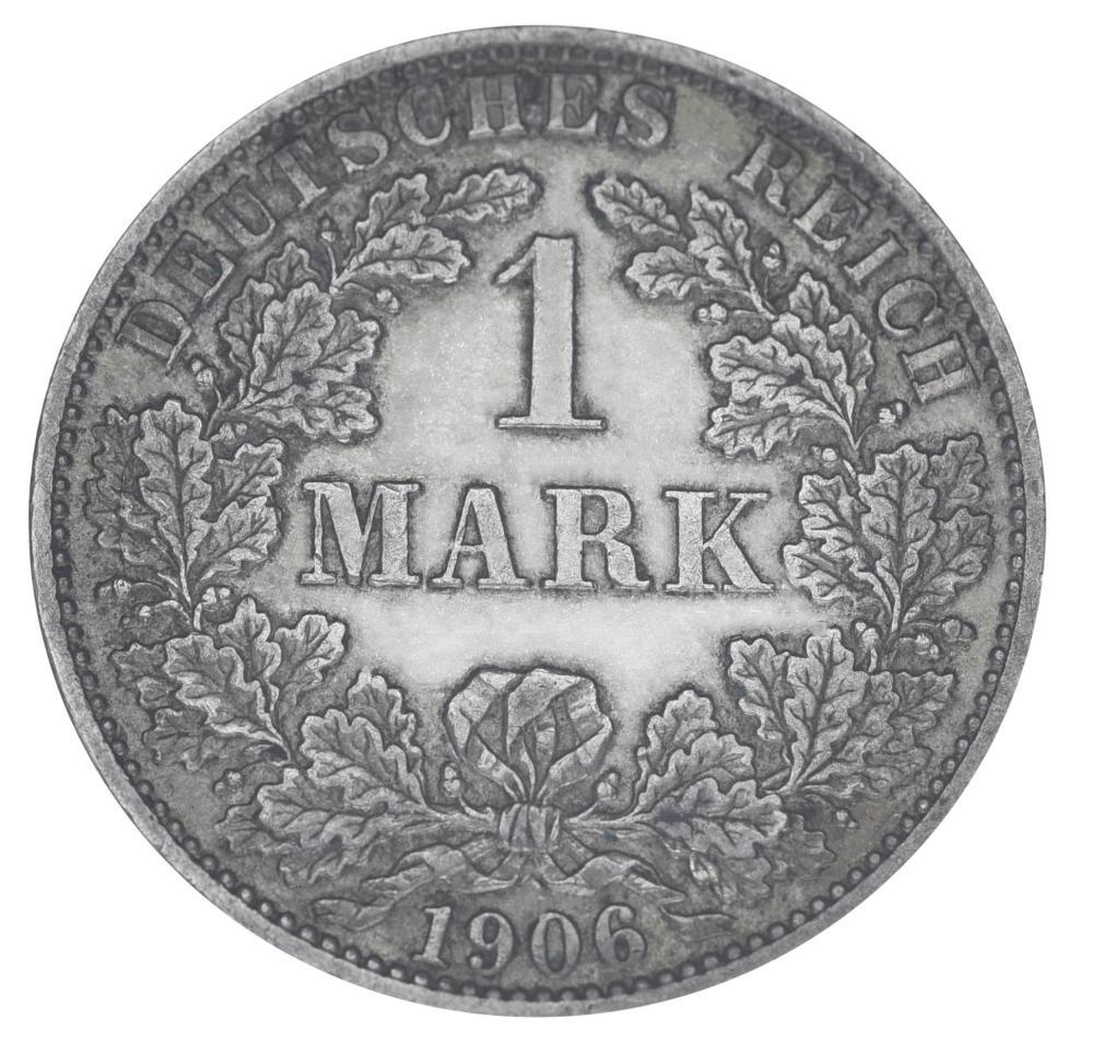 Коллекционная монета Германия 1 марка 1906 серебро F-VF A