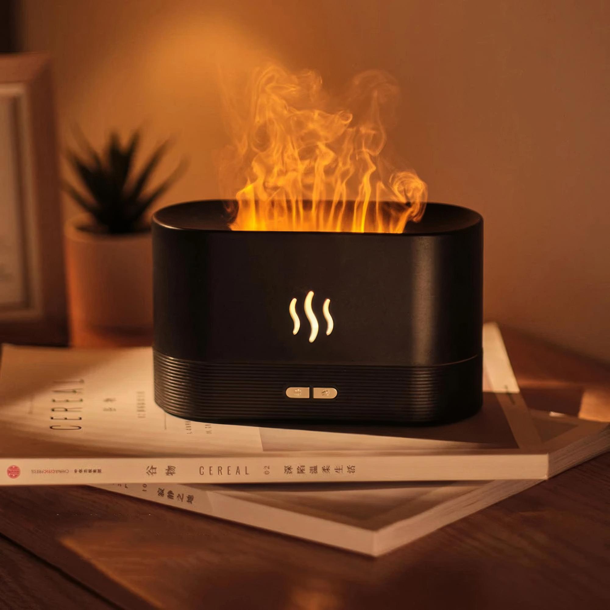 Повітря ультразвуковий зволожувач Flame Aroma Diffuser Black (1010637) - фото 6