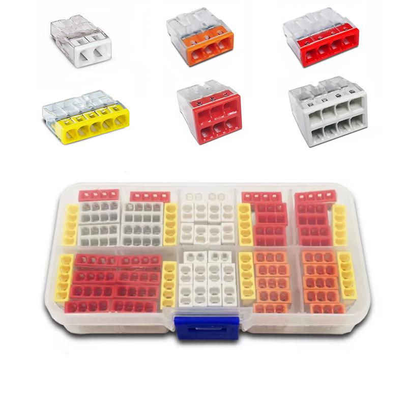 Набір клем Tactix 6 видів 0,5-2,5 мм2 24А сполучна одинарна 58 шт. (PSC-58box)