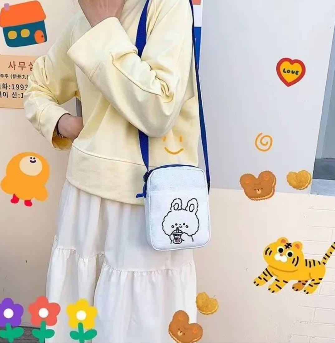 Сумка с медвежонком для девочки с карманами Белый - фото 2 Сумка с медвежонком для девочки с карманами Белый - фото 2