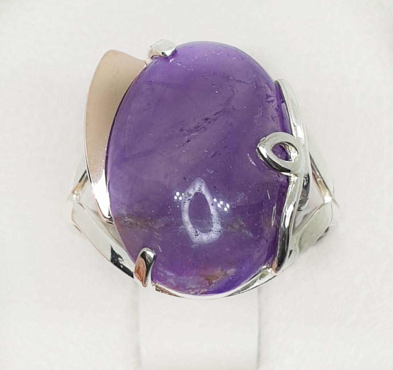 Кольцо серебряное с аметистом р. 19 5,76 г (1424908172)