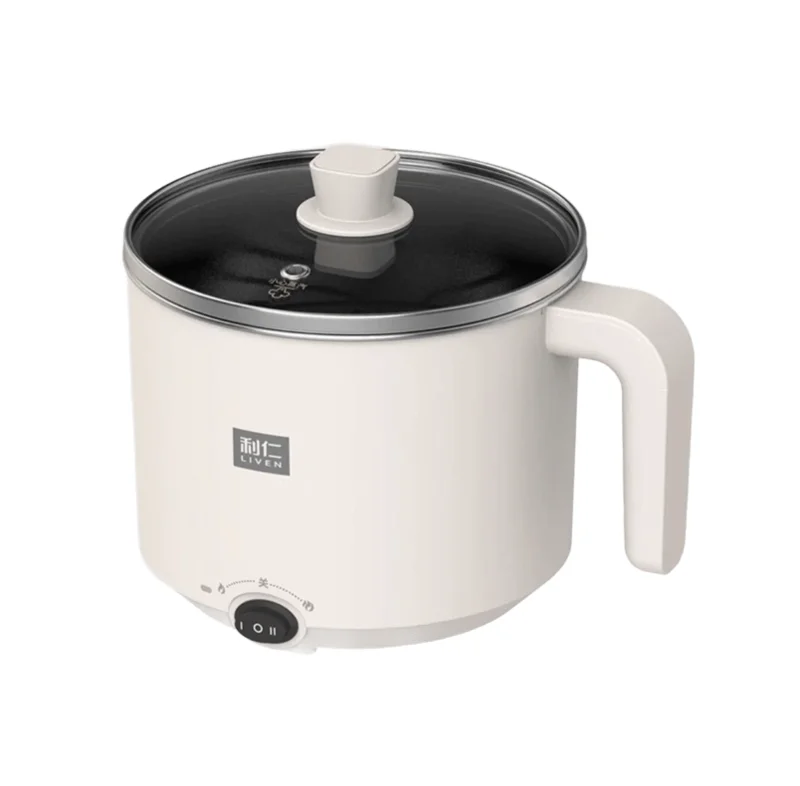 Кастрюля электрическая LIVEN Multi functional Small Hot Pot Electric Cooking Pot without steamer DHG-B182 1,8 л White