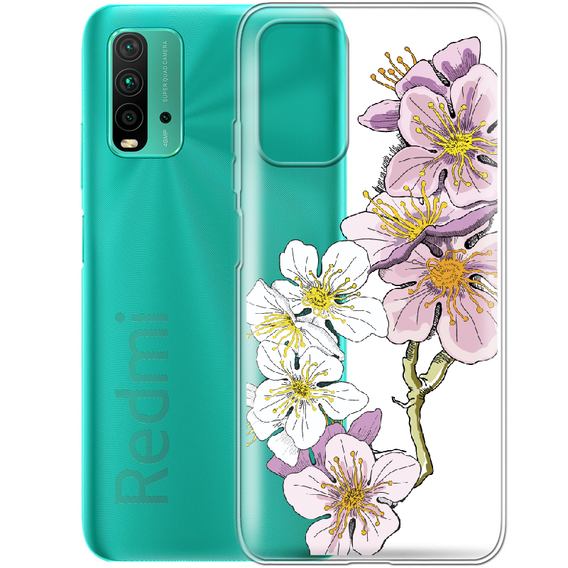 Чохол BoxFace Xiaomi Redmi 9T Cherry Blossom Прозорий силікон (41685-cc4-41685) - фото 2