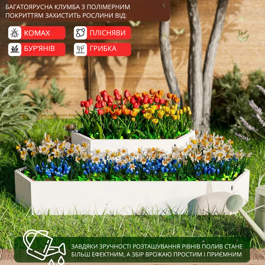 Клумба садова SIMBUD ПРО 0,9х0,9 м (8646778) - фото 2