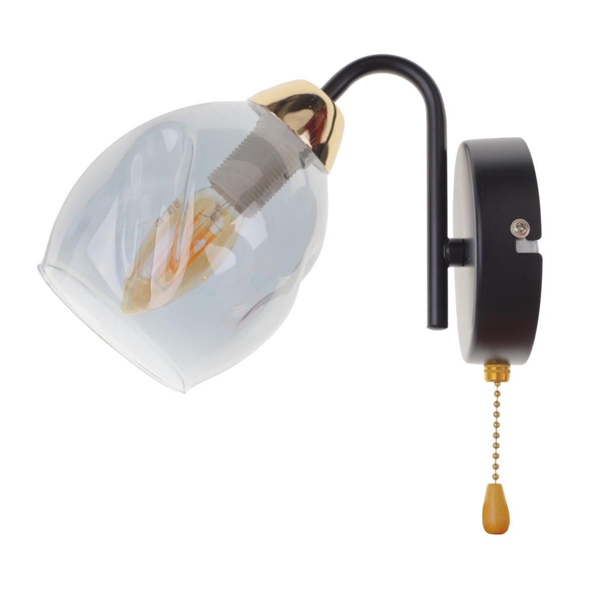 Бра Brille LK-718W/1 E14 BK+FG Черный/Серый - фото 3