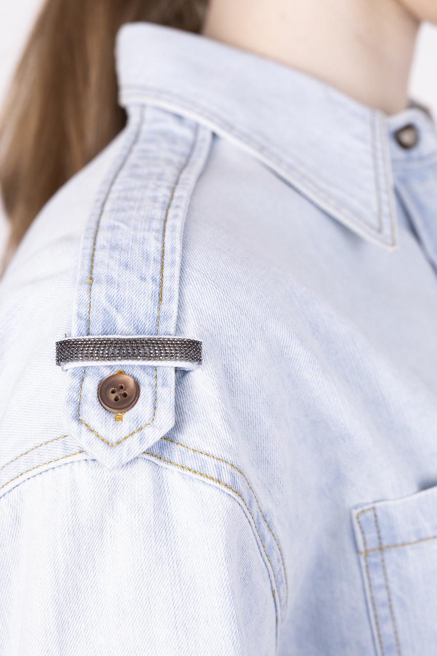 Сорочка жіноча повсякденна Brunello Cucinelli S Блакитний (2797308595) - фото 5 Сорочка жіноча повсякденна Brunello Cucinelli S Блакитний (2797308595) - фото 5