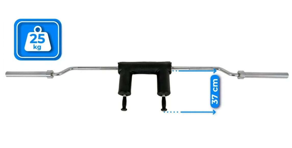 Олимпийский гриф для приседаний Thunder 244/50 (SQUAT-BAR-224/50) - фото 3