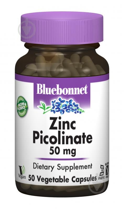 Цинк Пиколинат 50мг, Bluebonnet Nutrition, 50 гелевых капсул