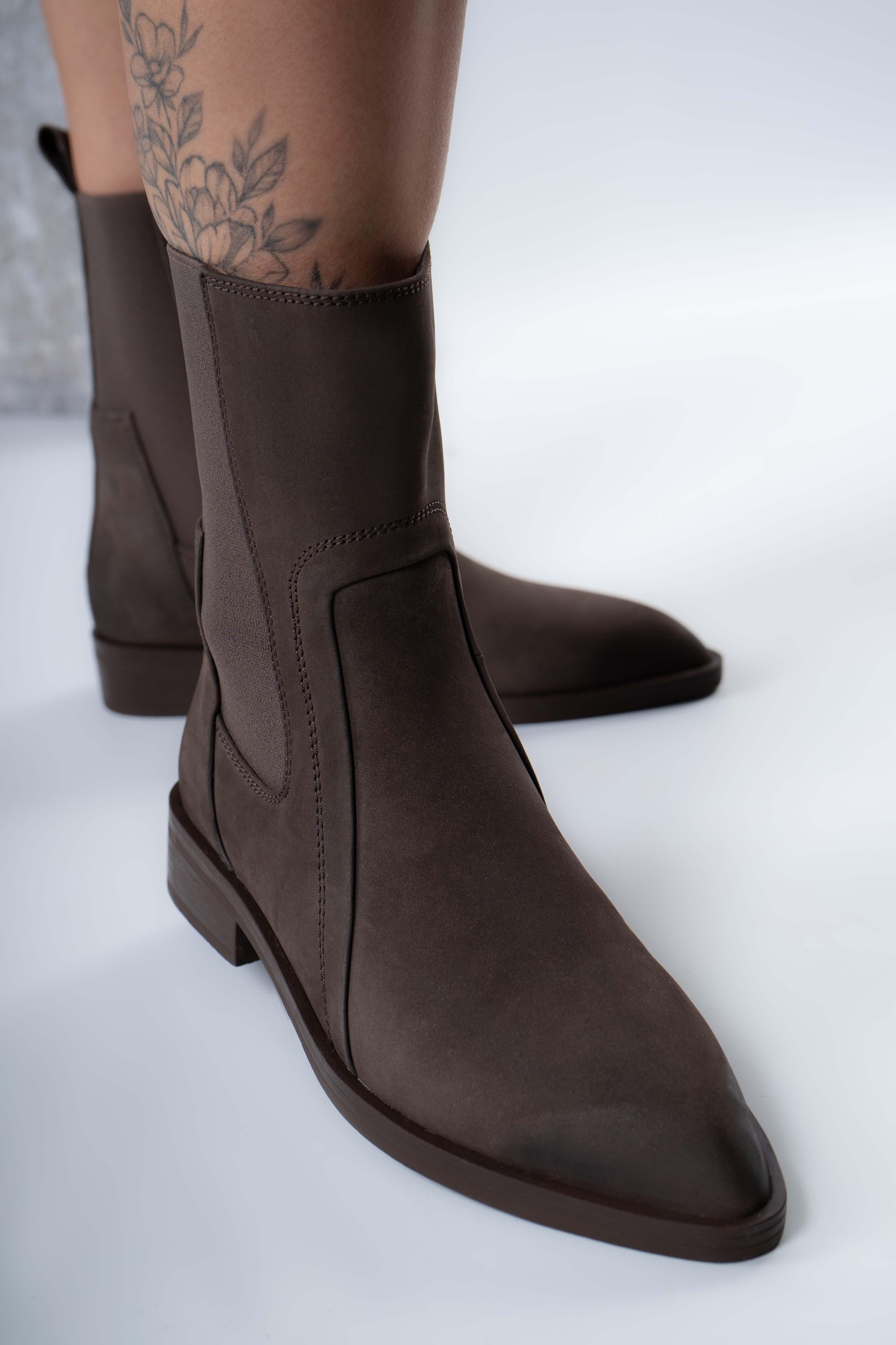 Ботинки женские Where Uwear 346789 натуральная замша р. 37 Коричневый (346789_37)