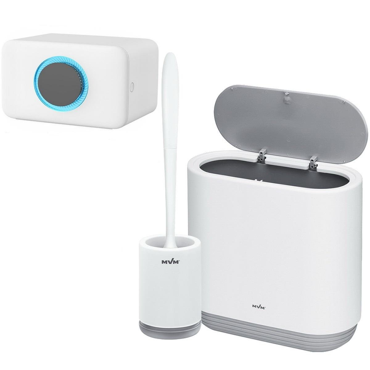 Набір аксесуарів для ванної MVM №28 MVM-MH-28 white/gray Сірий (228052)