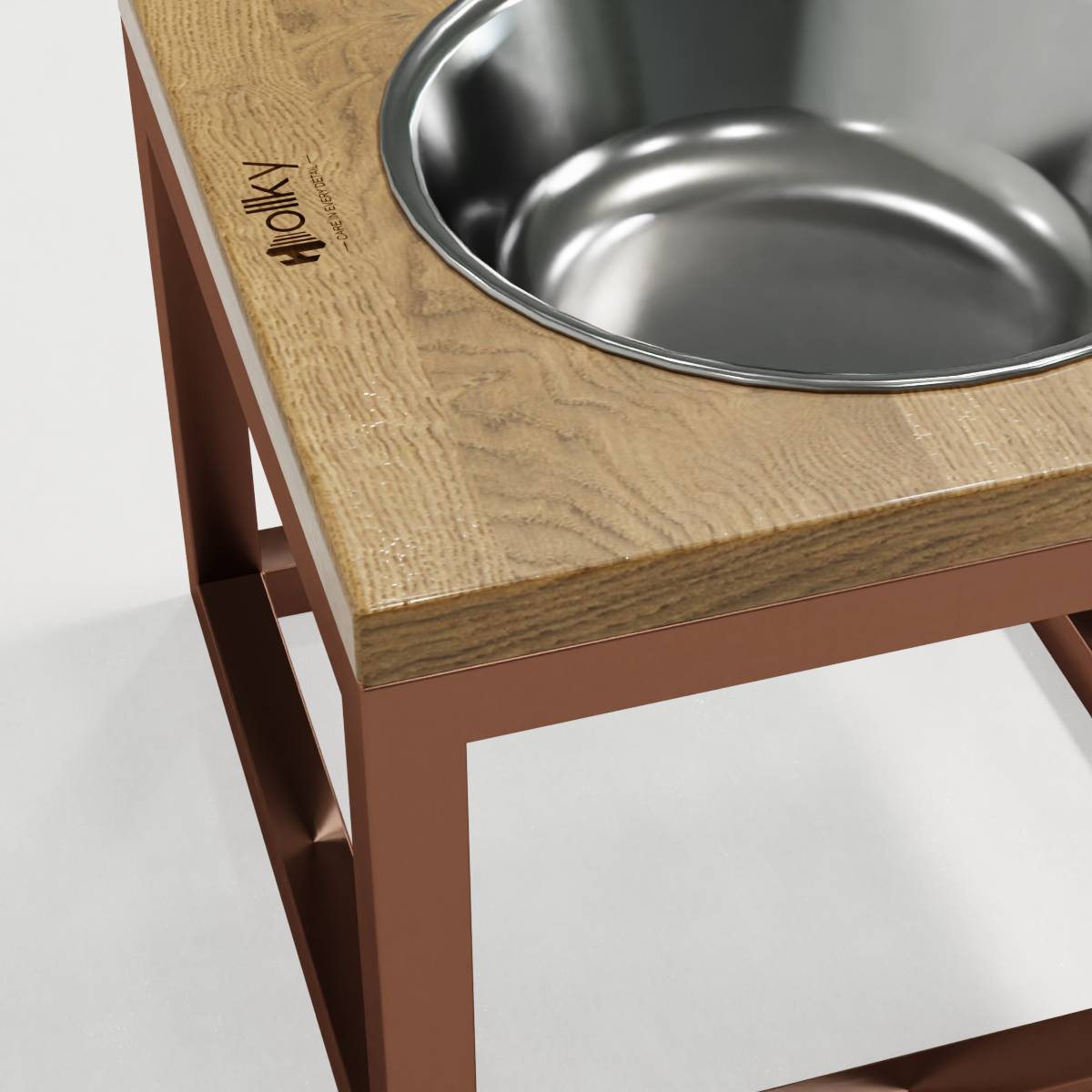 Миска на подставке для больших собак Hollky Base Solo XL 1,8 л (XL-262620-GLNT) - фото 7