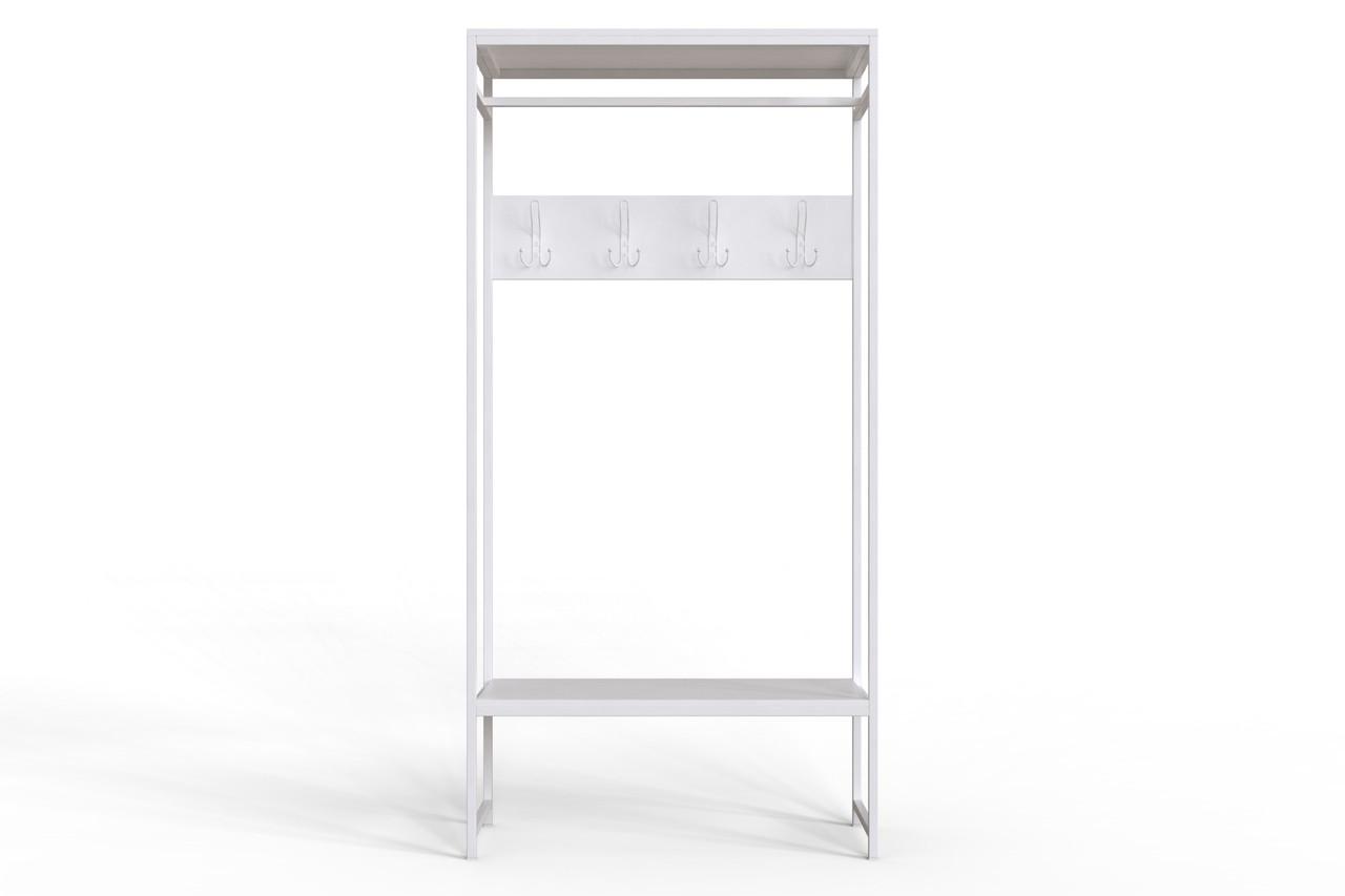 Вешалка модульная напольная Ferrum-decor Трелис 14 ДСП 16 мм 180x90x38 см Белый/Белый (FRD-104349)