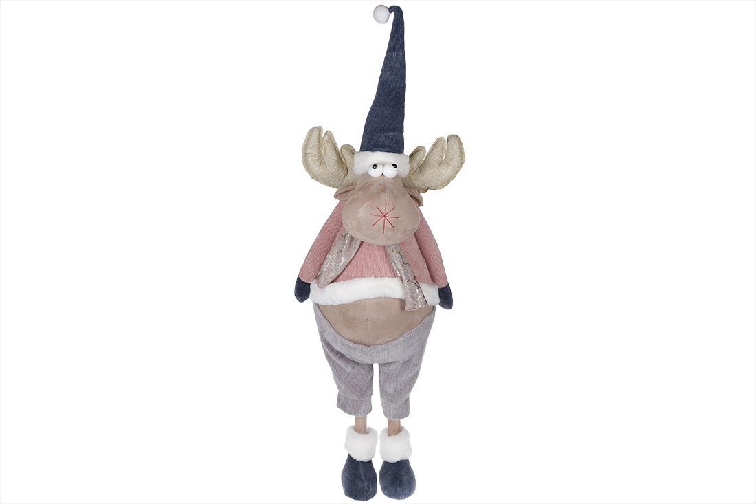 Мягкая игрушка новогодняя BonaDi Забавный Олень (877-093)