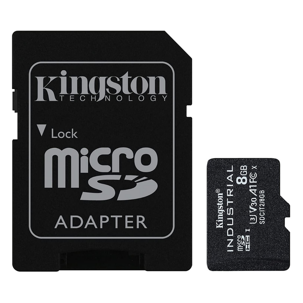 Карта памяти Kingston SDCIT2 8 Gb HC Industrial C10 A1 pSLC Card с адаптером (582927)