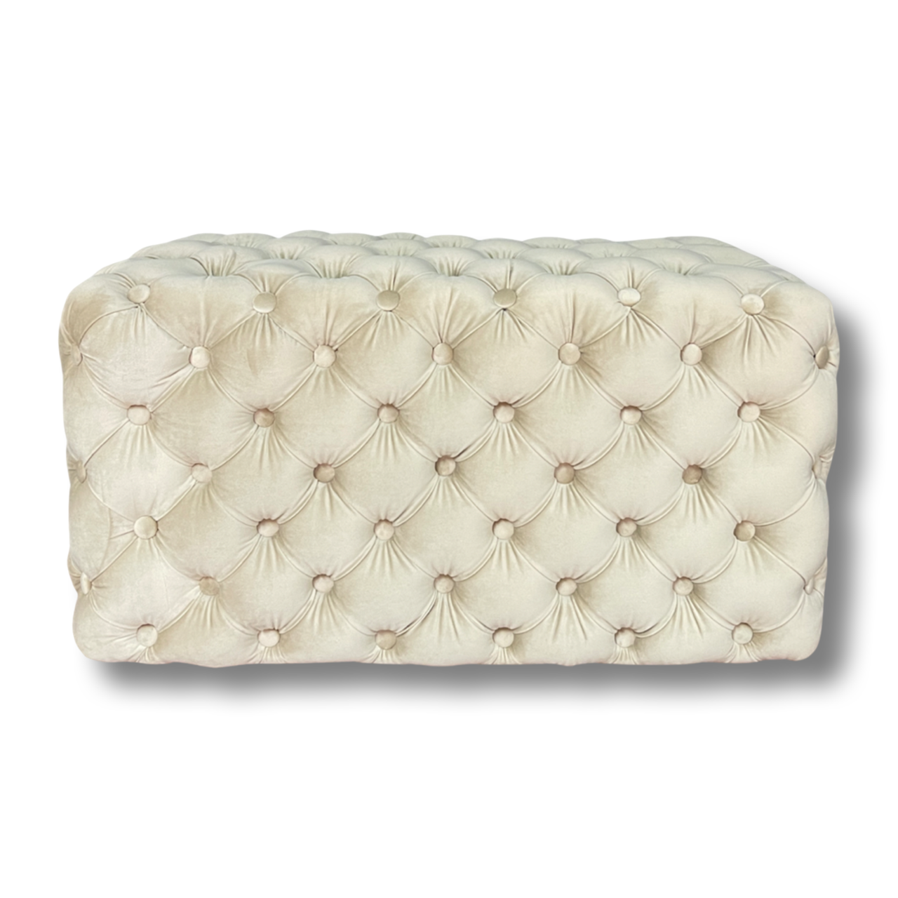 Пуф MeBelle Double Cubic 83х45х45 Молочный (0520)