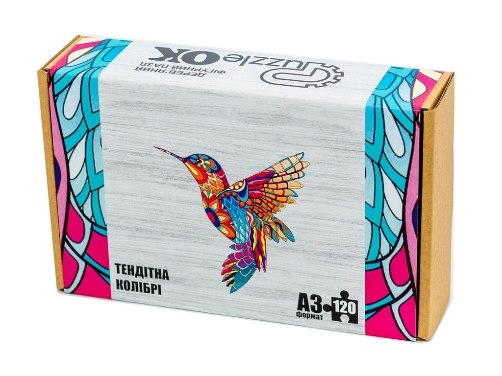 Пазлы фигурные PuzzleOK Хрупкие колибри из дерева на 120 эл. Разноцветный (150-98-PuzA3-00717)