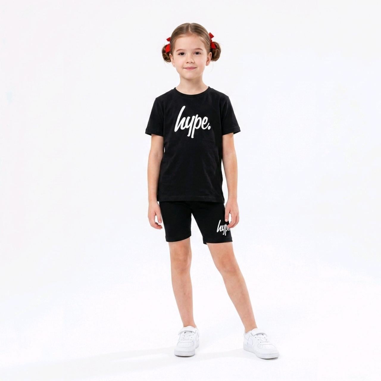 Костюм для девочки футболка и велосипедки Hype 122-128 см 7-8 р. Черный (5057896553177-1)