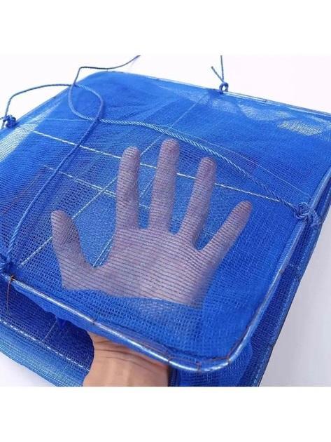 Сітка-сушарка підвісна для сушіння риби фруктів овочів грибів 3 яруси 35х35х65 см Синій (Е051543) - фото 2
